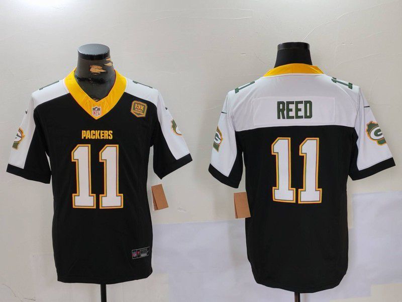 Men Green Bay Packers #11 Reed Black Thanksgiving three generations 2024 Nike Limited NFL Jersey style 1
